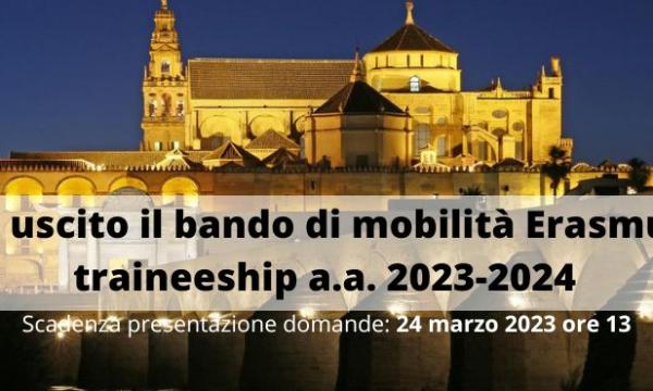 Bando Erasmus Traineeship 2023-24