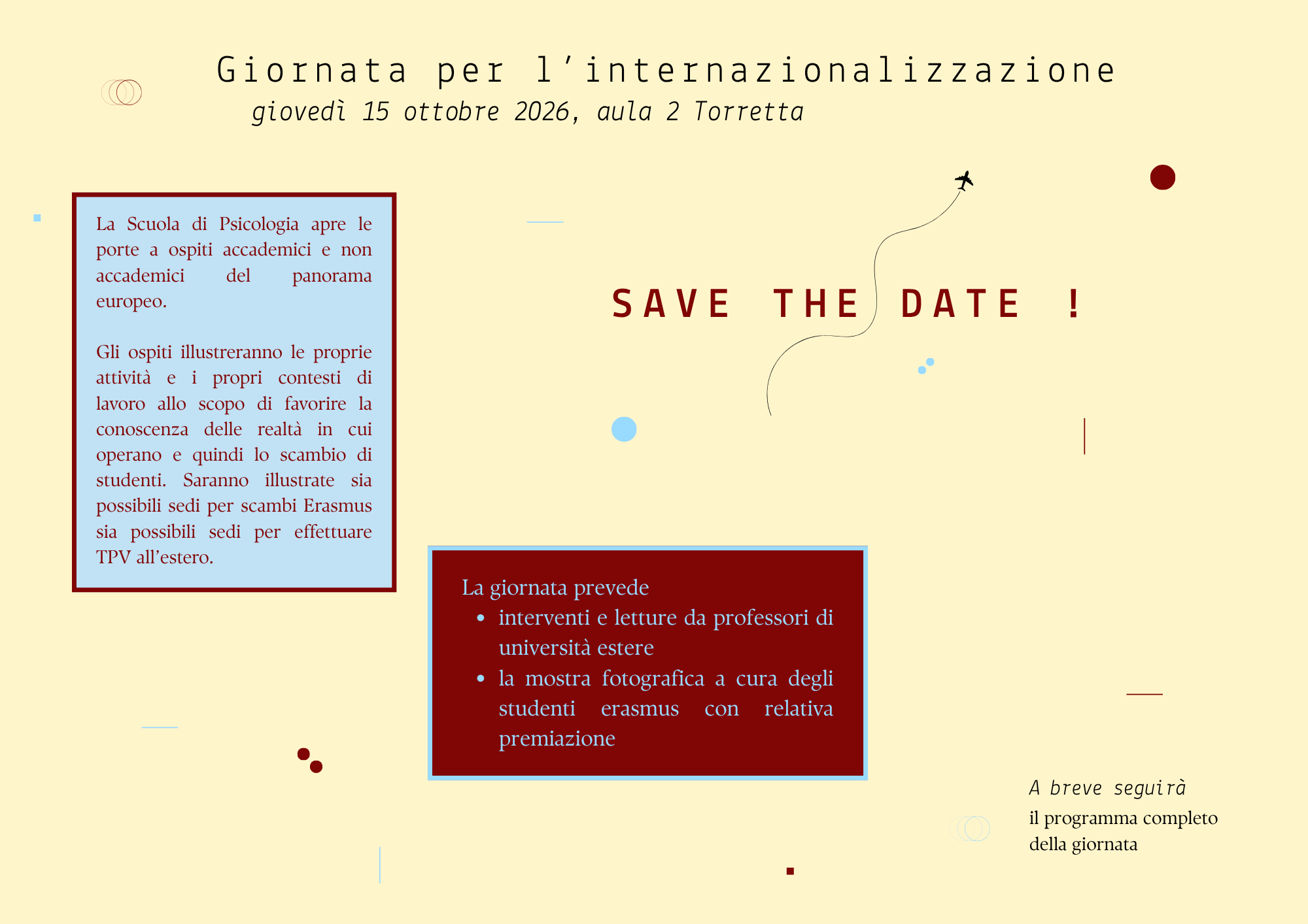Save the date, giornata per linternazionalizzazione