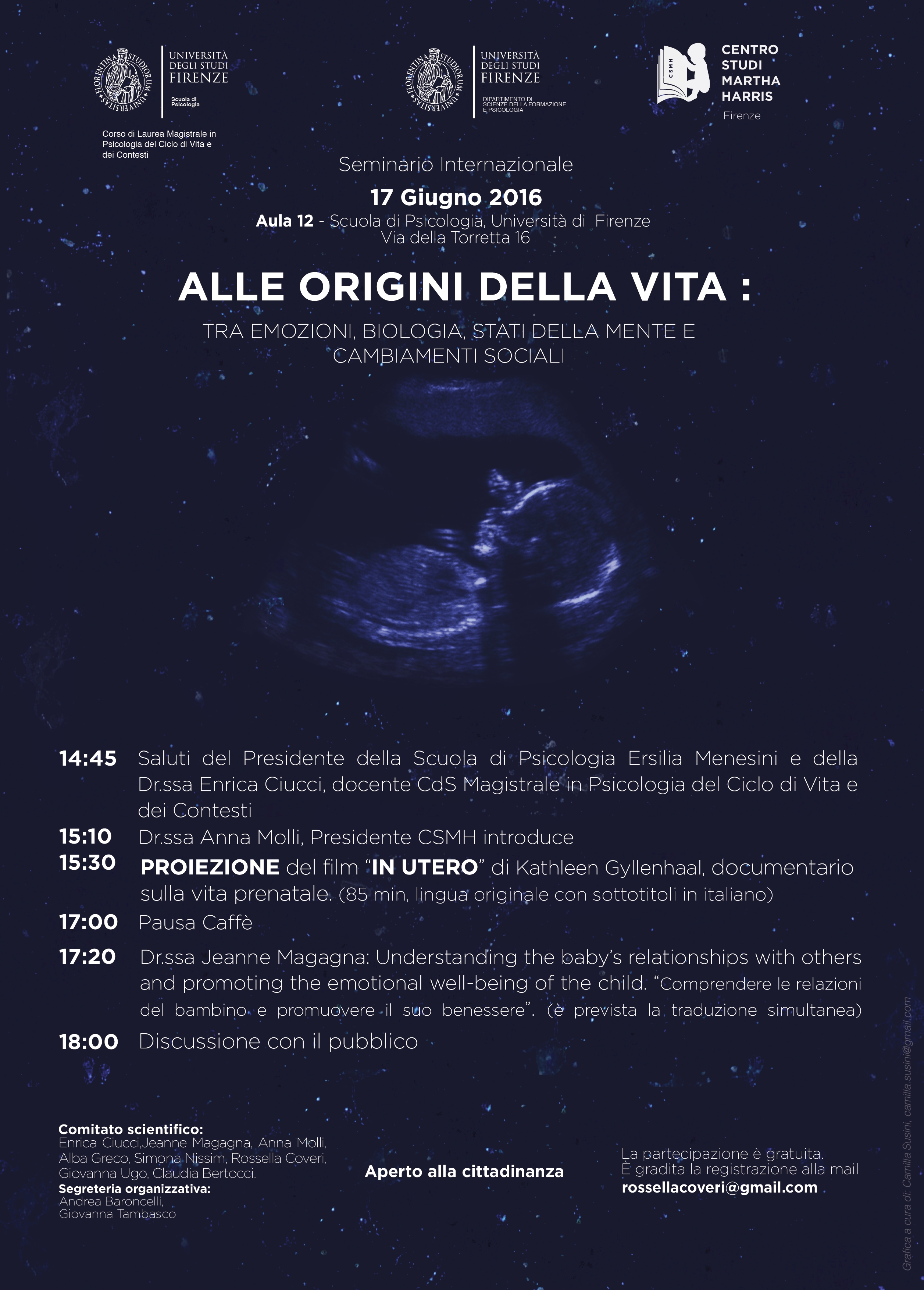 Locandina alle origni della vita 